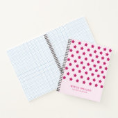 Cute roze glinster monogram notitieboek (Binnen)