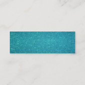 Cute roze glitter cupcake turkooizen glitter mini visitekaartje (Achterkant)