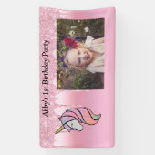 Cute Roze Glitterdruppel  Spandoek (Verticaal)