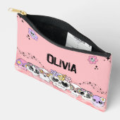 Cute Roze Gothische Schedel Halloween Accessoireta Etui (Open)