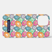 Cute roze groen oranje gepersonaliseerd geodepatro Case-Mate iPhone case (Achterkant (horizontaal))
