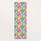 Cute roze groen oranje gepersonaliseerd geodepatro yogamat (Achterkant)