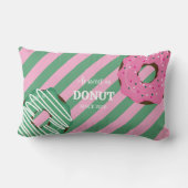Cute Roze & Groene Donut Baby Kussenhoes Kussen (Achterkant)