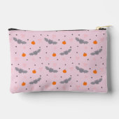 Cute Roze Halloween Vleermuis Patroon Ritssluiting Etui (Achterkant)