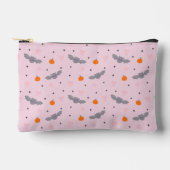 Cute Roze Halloween Vleermuis Patroon Ritssluiting Etui (Voorkant)
