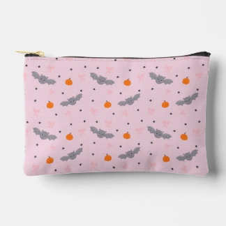 Cute Roze Halloween Vleermuis Patroon Ritssluiting Etui