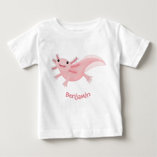 Cute roze happy axolotl (Voorkant)
