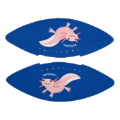 Cute roze happy axolotl american football (Panelen)