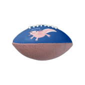 Cute roze happy axolotl american football (Gedraaid 90)