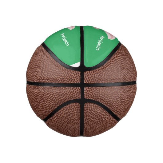 Cute roze happy axolotl basketbal (Rechts)