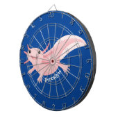 Cute roze happy axolotl dartbord (Voorkant Rechts)