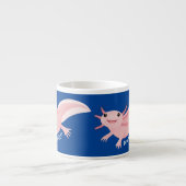 Cute roze happy axolotl espresso kop (Voorkant)