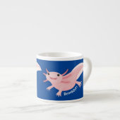 Cute roze happy axolotl espresso kop (Voorkant rechts)