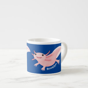Cute roze happy axolotl espresso kop