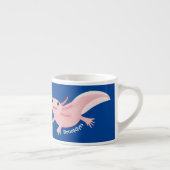 Cute roze happy axolotl espresso kop (Rechts)