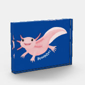 Cute roze happy axolotl fotoblokken (Links)