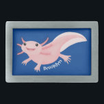 Cute roze happy axolotl gesp<br><div class="desc">Deze schattige roze axolotl is getekend in leuke illustratiemodus. Veel aquatisch plezier!</div>