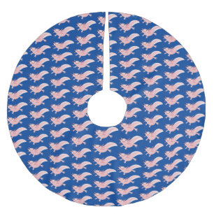 Cute roze happy axolotl kerstboom rok