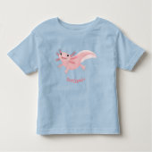 Cute roze happy axolotl kinder shirts (Voorkant)