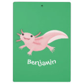 Cute roze happy axolotl klembord (Achterkant)