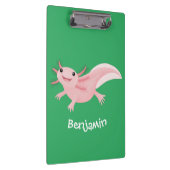 Cute roze happy axolotl klembord (Rechts)