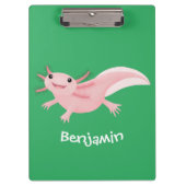 Cute roze happy axolotl klembord (Voorkant)