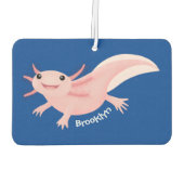 Cute roze happy axolotl luchtverfrisser (Achterkant)