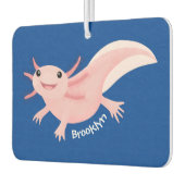 Cute roze happy axolotl luchtverfrisser (Links)
