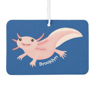 Cute roze happy axolotl luchtverfrisser