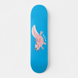 Cute roze happy axolotl persoonlijk skateboard