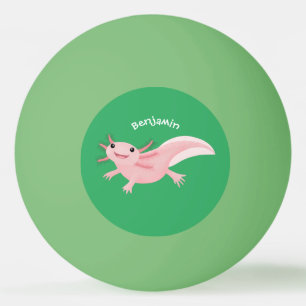 Cute roze happy axolotl pingpongbal