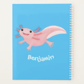 Cute roze happy axolotl planner (Achterkant)