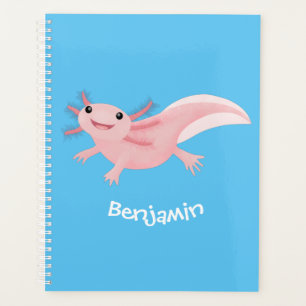 Cute roze happy axolotl planner