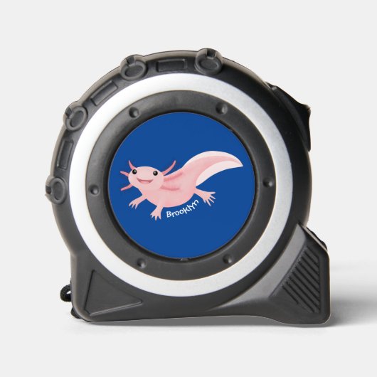 Cute roze happy axolotl rolmaat (Voorkant)