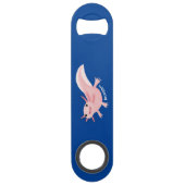 Cute roze happy axolotl speed flessenopener (Achterkant)