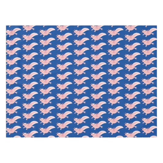 Cute roze happy axolotl tafelkleed (Voorkant (Horizontaal))