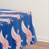 Cute roze happy axolotl tafelkleed (Voorbeeld)