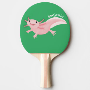 Cute roze happy axolotl tafeltennisbatje