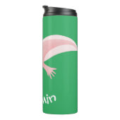 Cute roze happy axolotl thermosbeker (Geroteerd rechts)