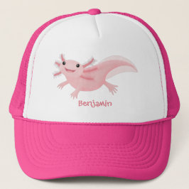 Cute roze happy axolotl trucker pet