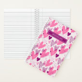 Cute roze hardewarmband Pattern Sweet Love Notitieboek (Binnen)