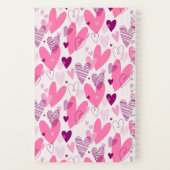 Cute roze hardewarmband Pattern Sweet Love Notitieboek (Achterkant)