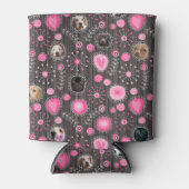 Cute Roze Hart en Bloem Hondenmoeder Fotocollage Blikjeskoeler (Voorkant)