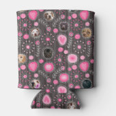 Cute Roze Hart en Bloem Hondenmoeder Fotocollage Blikjeskoeler (Achterkant)