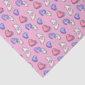 Cute Roze Hart Kus Me Patroon Valentijnsdag Tissuepapier (Detail)