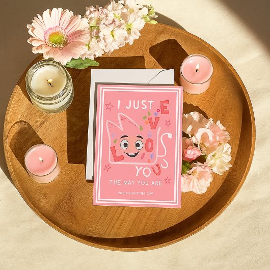 Cute Roze Hart Liefde Konijn Valentijnskaart Notitiekaartje