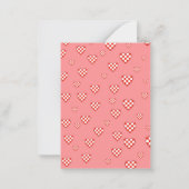 Cute Roze Hart Liefde Konijn Valentijnskaart Notitiekaartje (Achterkant)