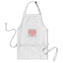 Cute roze Hart.liefde.romantisch schort