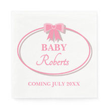 Cute Roze Hart Meisje Baby Shower