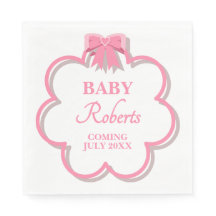 Cute Roze Hart Meisje Baby Shower